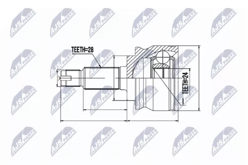 Homokineet reparatie set, aandrijfas