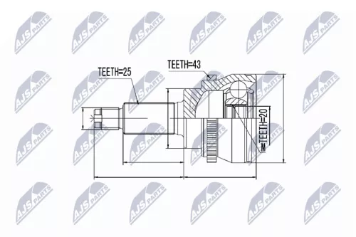Homokineet reparatie set, aandrijfas