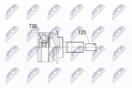 Homokineet reparatie set, aandrijfas