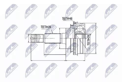 Homokineet reparatie set, aandrijfas