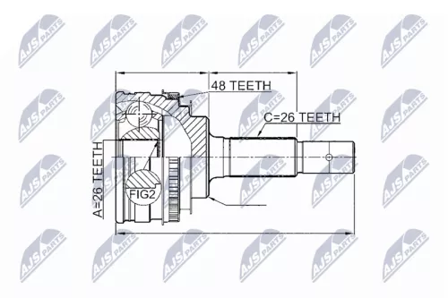 Homokineet reparatie set, aandrijfas