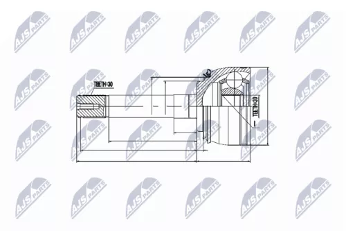 Homokineet reparatie set, aandrijfas