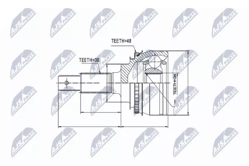 Homokineet reparatie set, aandrijfas