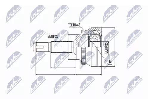 Homokineet reparatie set, aandrijfas