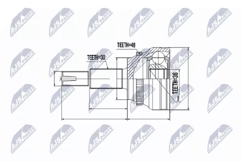 Homokineet reparatie set, aandrijfas