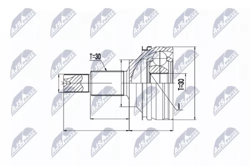 Homokineet reparatie set, aandrijfas