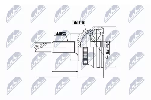 Homokineet reparatie set, aandrijfas