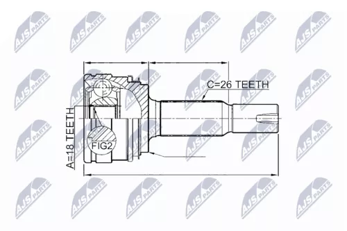 Homokineet reparatie set, aandrijfas
