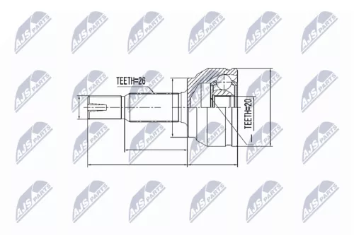 Homokineet reparatie set, aandrijfas