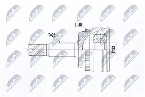 Homokineet reparatie set, aandrijfas
