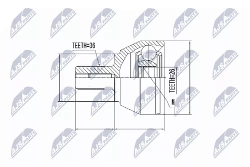 Homokineet reparatie set, aandrijfas