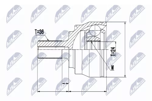 Homokineet reparatie set, aandrijfas