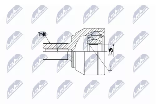 Homokineet reparatie set, aandrijfas