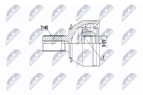 Homokineet reparatie set, aandrijfas