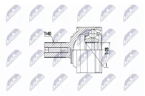 Homokineet reparatie set, aandrijfas