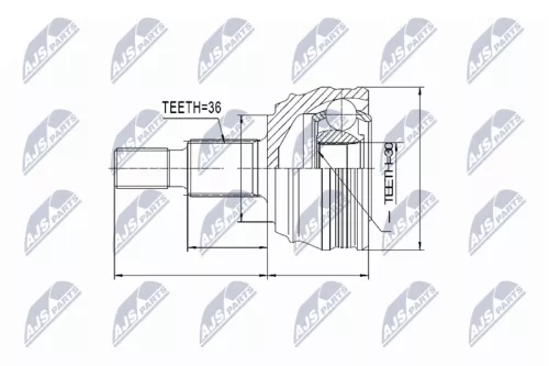 Homokineet reparatie set, aandrijfas