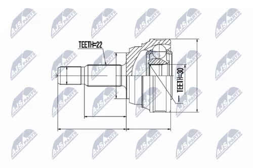 Homokineet reparatie set, aandrijfas