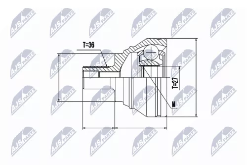 Homokineet reparatie set, aandrijfas