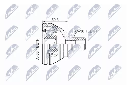 Homokineet reparatie set, aandrijfas