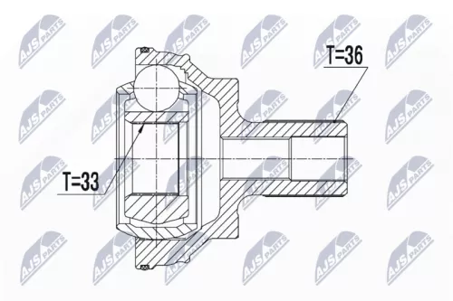 Homokineet reparatie set, aandrijfas