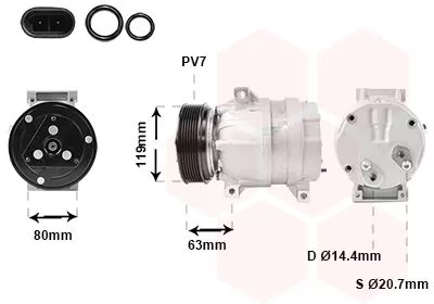 Compressor, airconditioning